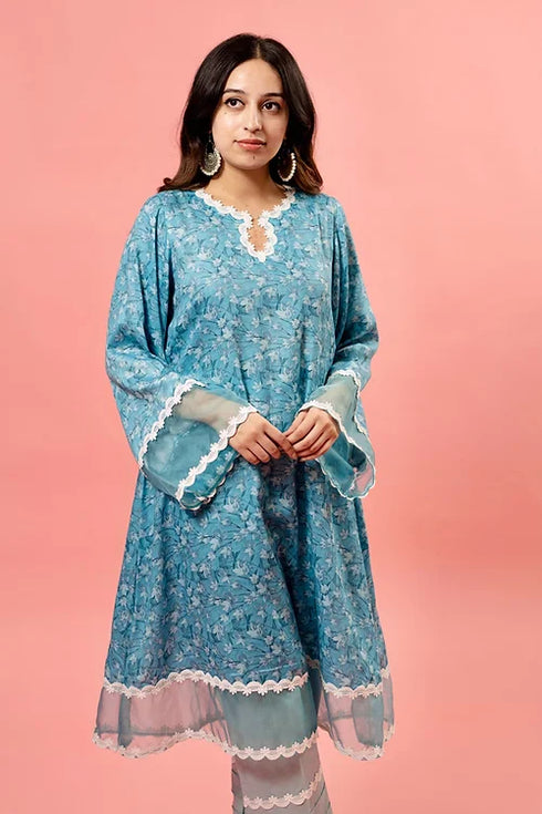 Feriha Blue Pakistani Kurta Set